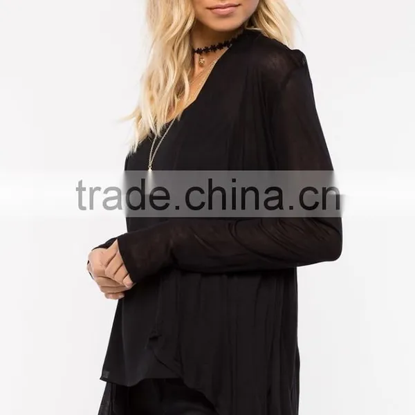 New Arrival Lightweight Female Trendy Beautiful Black Cardigan photo-3