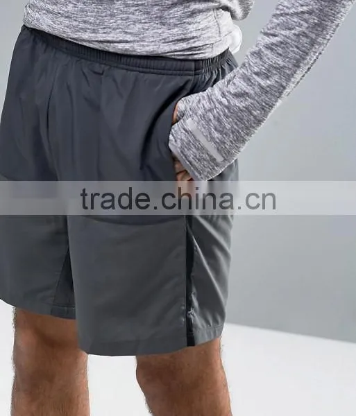 High Quality New Design Custom Drawstring Waistband 100% Polyester Gym Wear Men's Breathable Fashion Sport Running Shorts photo-3
