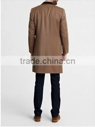 2014 Men Coat Brown Color Slim Fit photo-2