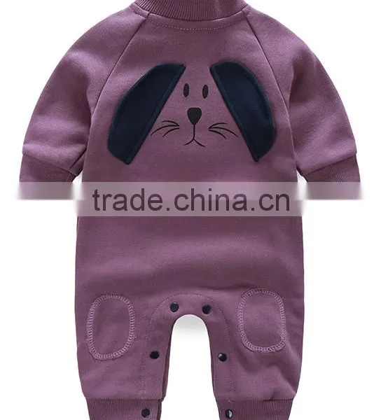 Customized Warm Fleece Winter Baby Rompers Lovely Baby Rompers Wholesale 0-6 Months Baby Rompers photo-3