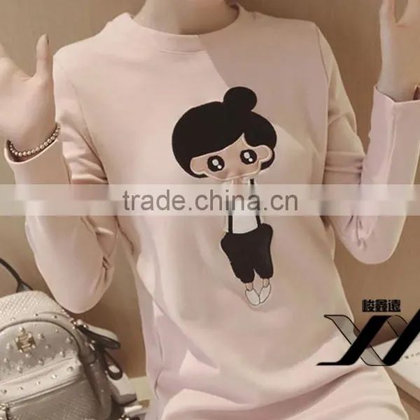 Long Design Pullover Women Cheap Embroidery Hoodies photo-2