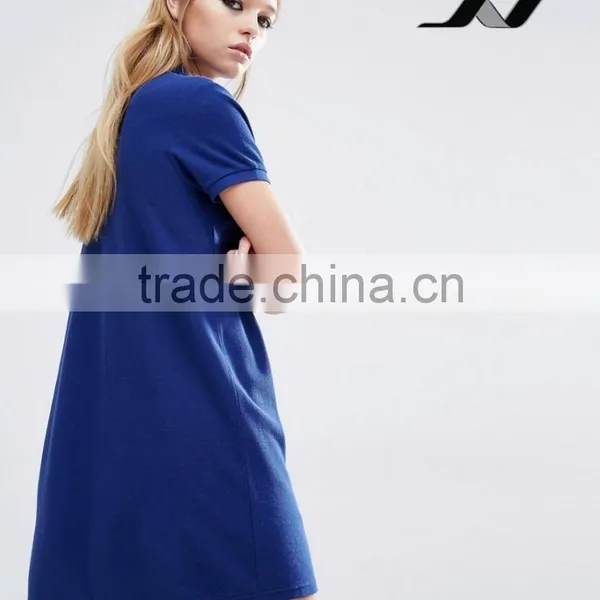Casual Polo Dress for Girl in Preppy Style photo-2