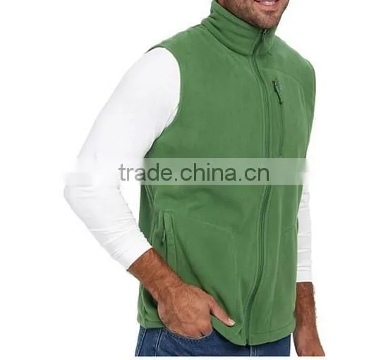 Newest Basic Fit Fleece Vest Secure-zip 100% Polyester Micro Fleece Popular Hottest Christmas SPORT VEST for Men photo-3