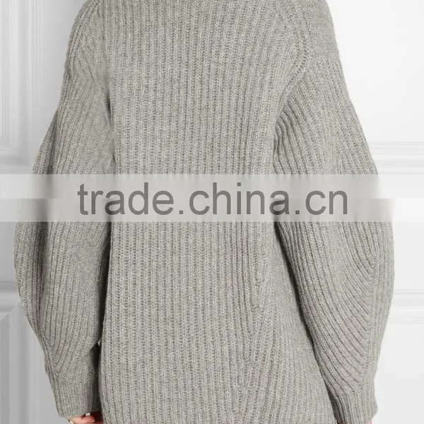 High Quality Turtle Neck Oversized Cashmere Sweater Women's photo-4