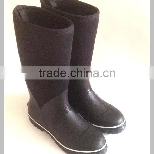 2015 Mens Neoprene Rubber Boots Fishing High Boots Neoprene Work BootsCamo Neoprene Lining Durable Shoes photo-3