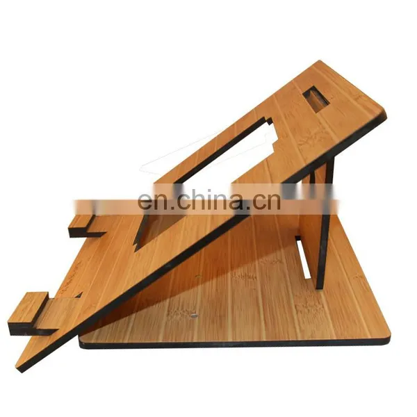 Simple Design Custom Logo Wood Office Gift Wooden Laptop Desk With Best Selling photo-5