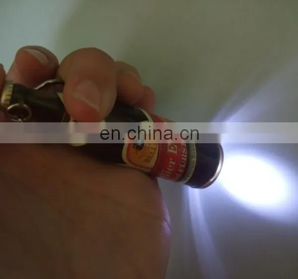 Plastic Wine Promotion Gifts Bottle Keyring With Sticker photo-3