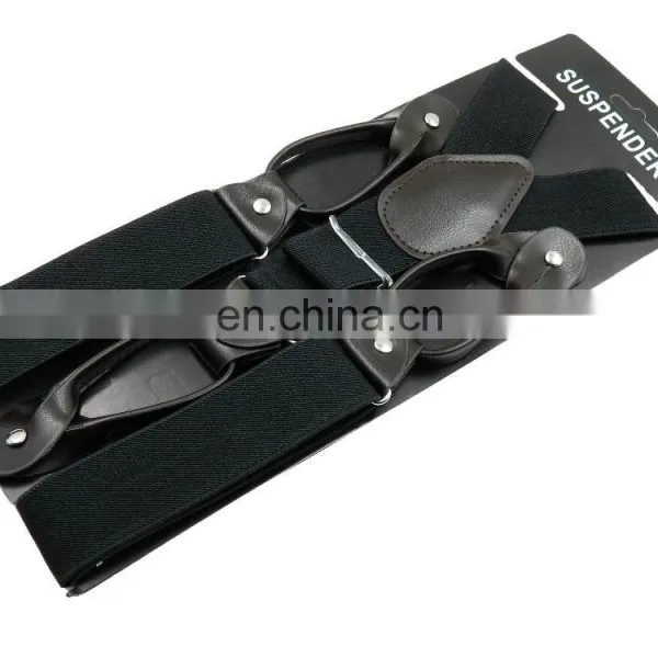 High Quality 3.5cm Width Leather Mens Suspenders photo-2
