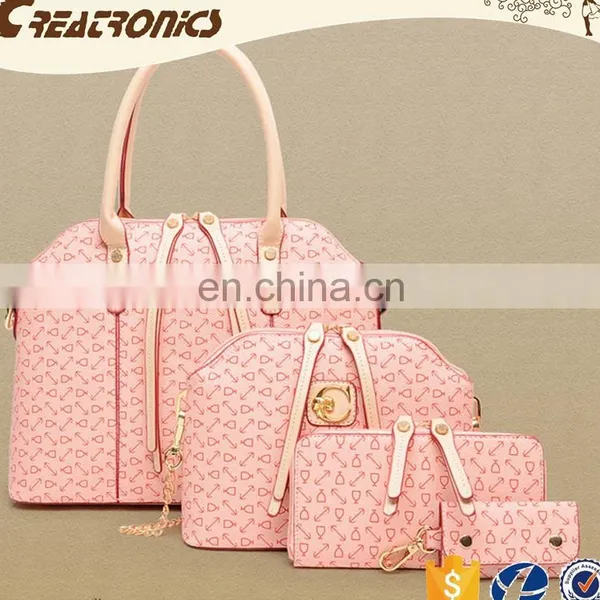CR USA Market Expert New Products on China Market High Capacity Women Leatehr Tote Bag With 4pcs Purse Bag Set in Handbags photo-4