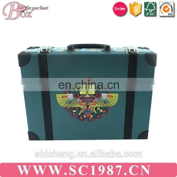 Kids Owl Animal Pattern Paper Cardboard Suitcase Boxes With Handle photo-3