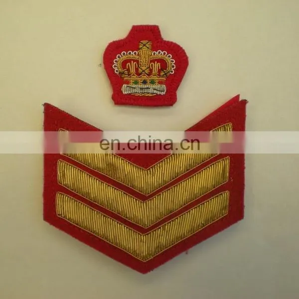 BULLION EMBROIDERED BADGES-HAND EMBROIDERED BADGES