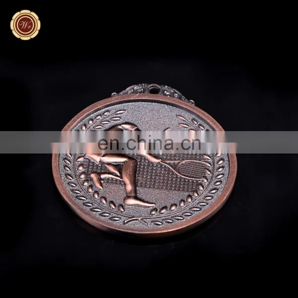 Wr Customized Metal Sports Medal for Award Wholesale Bronze Tennis Medal With Quality Ribbon