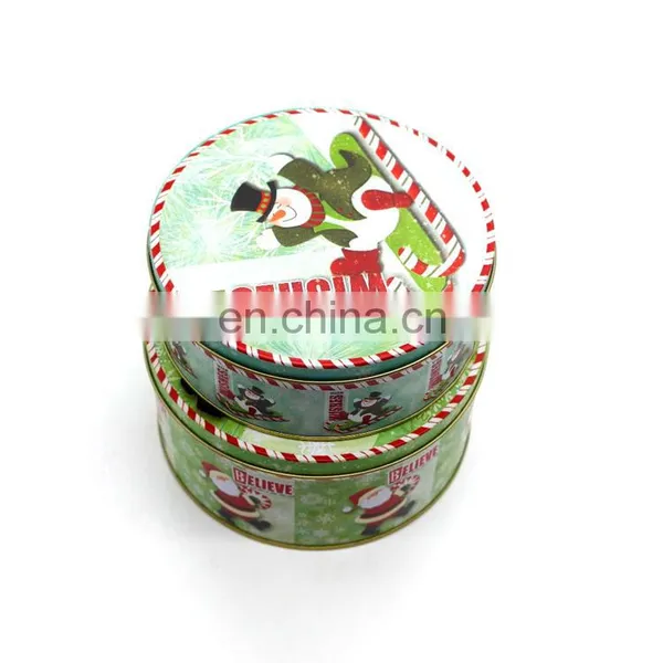 Christmas Candy Tin Can Wholesale, Round Metal Chocolate Tin Can photo-2
