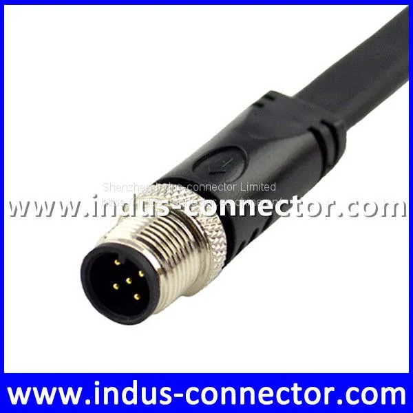 5 Poles Male TPU Molded Cable M12 photo-4