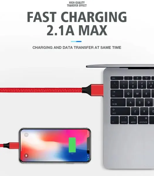 2.1 Ah Super Deal Cheap Lightning Cable Nylon Braided USB Cable for IPhone photo-5