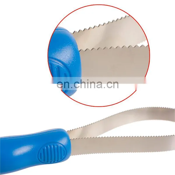 Wholesale Manufacturer Dual Purpose Blade Stainless Steel Teeth Blue Dog Pet Hair Remover photo-3