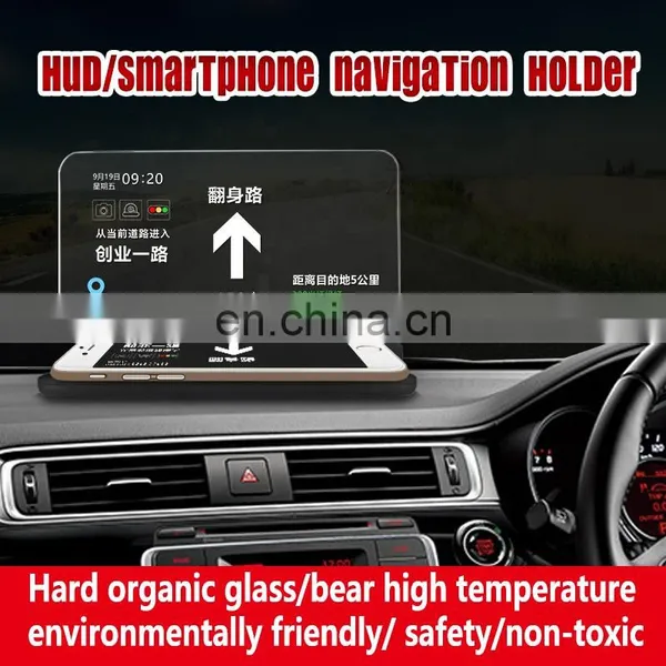 Latest Smartphone Head Up Display Dashboard Projector Wireless Auto Bracket Hud Mobile Navigation With Phone Holder photo-6