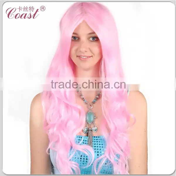 Cheap Beauty Japanese Hot Orange Curly Synthetic Cosplay Wig photo-3