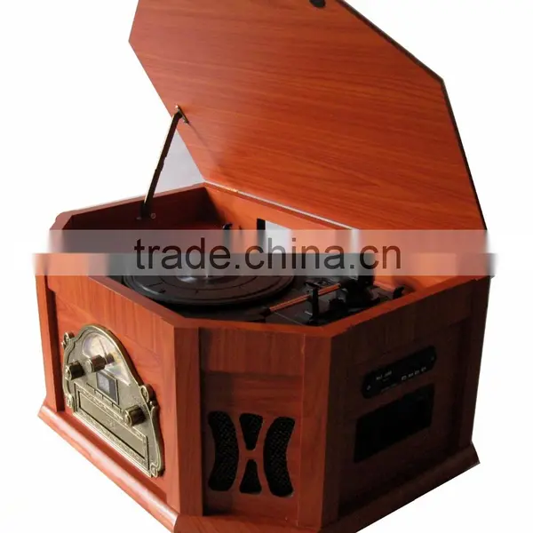Old Fashioned Record Player With 3 Speed LP and Aux Input and RCA Stereo Ouput photo-3