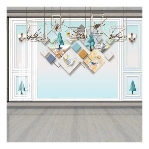 High Grade Luxury Interior Wall Decorative Wall Mural Bamboo Wall Panel Mold For Home Decor Dropshipping photo-2