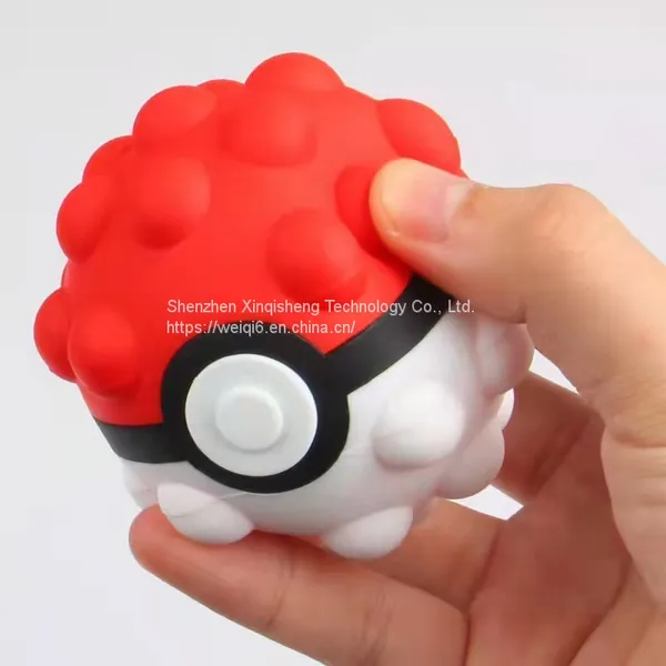 Custom Kids Odorless 3D Silicone Fidget Toystress Ball Fidget Toys Stress Balls Needho Pokemonn Fidget Ball photo-3