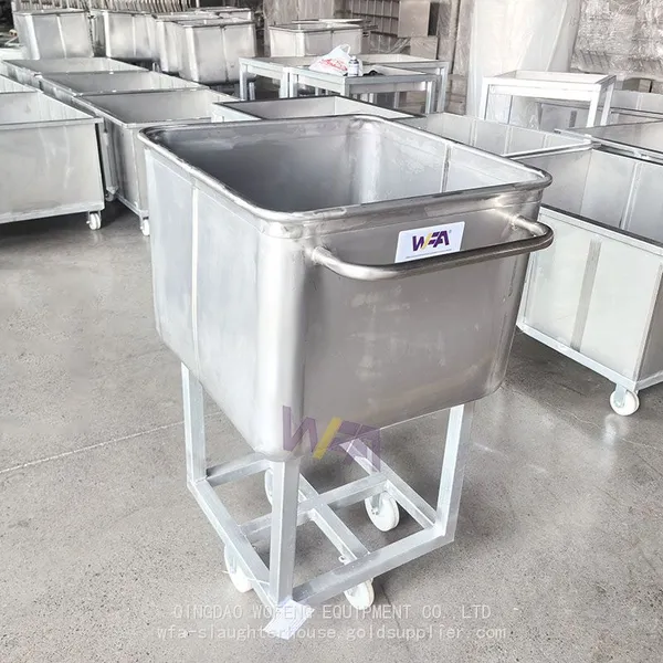 Factory Customized Cow Slaughterhouse 200L Standard Trolley For Livestock Abattoir
