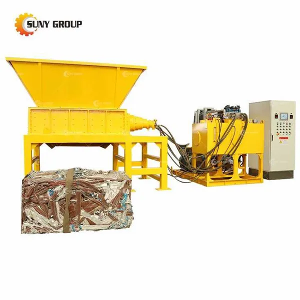 Hydraulic Power Double Shaft Shredder for Waste Metal Plastic Tire Recycling photo-2