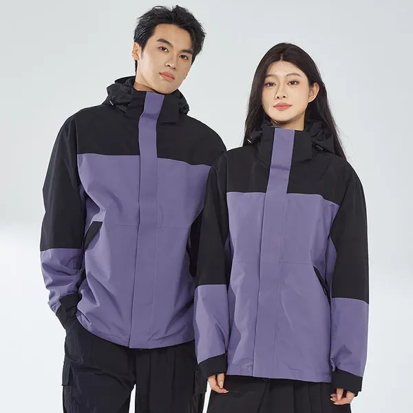 New Adhesive Outdoor Three in One Charging Clothes, Detachable Two-piece Waterproof and Windproof, Winter Stand for Men and Women photo-3