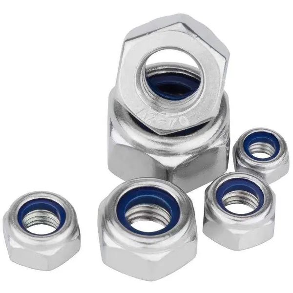 Stainless Steel DIN 985 Nylon Insert Lock Nut Hex Lock Nut Fastener