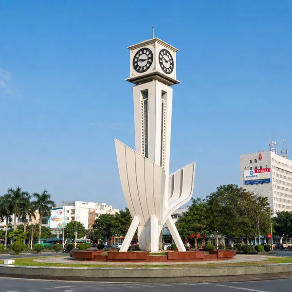 Factory-Customized Metal Tower Clock Modern Design Nocturnal World Time Outdoor Public Place Clock for Schools Parks