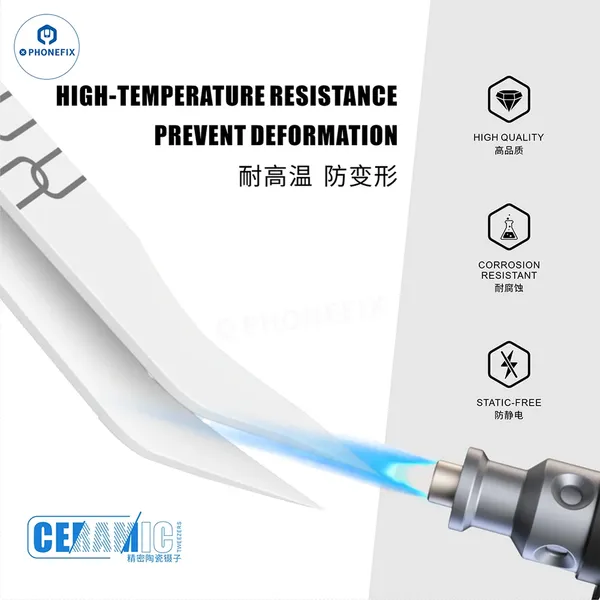MiJing Precision Ceramic Tweezers for PCB Repair