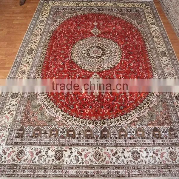 9x12 Prayer Rugs for Sale, Washable Hand-knotted Persian Cotton Carpet Oriental Rug photo-5