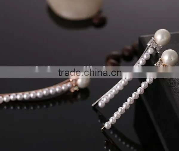 European and American High-end Boutique Fashion Zircon Elegant Pearl Hairpin Hair Accessories Hair Jewelry Party Decoration photo-3