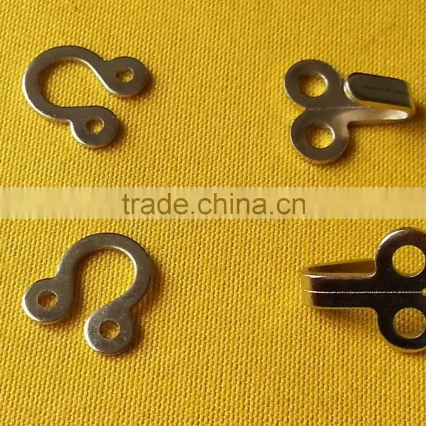 Brass Material Sew-on Metal Hook and Eyes For Ladies Bar and Lingerie --- 6018 photo-2