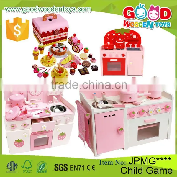 2016 New Item Kids Kitchen Toy Intelligent Pretend Play Set Wooden Child Game Quality Choice