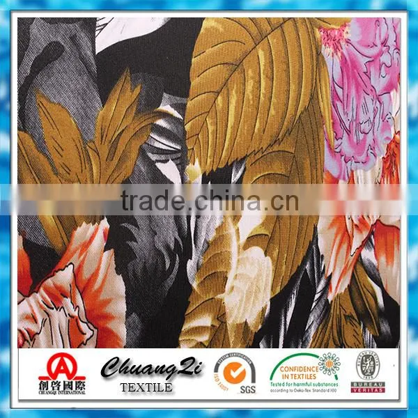 DTY Knitted Textile Polyester Spandex Digital Printed Fabric photo-2