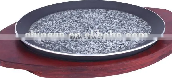 SANCONG Natural Granite Round Backing Stone Dish