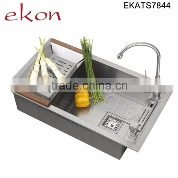 Professional Customized Sizes Kitchen Stainlees Steel Handmade Sinks photo-4