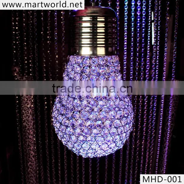 Crystal Hanging Lamp Bulb for Wedding Decoration Crystal Led RGB Chandelier Lighting for Wedding Decoration (MHD-001) photo-2