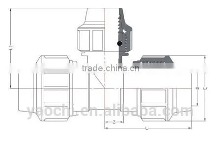 Made in China pp Compression Fitting Reducing Tee photo-2