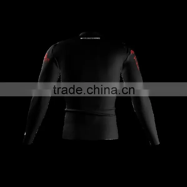 Polyester Spandex Long Sleeves Mad Scientists Compression Shirt/Rash Guard With Club Logo Player Name and Numbers at Sleeves photo-2
