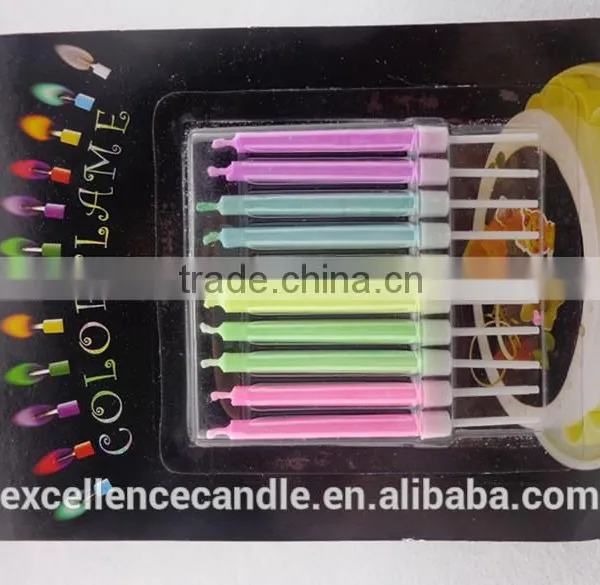 Stick Birthday Candles in Blister Card Colored Flame photo-3