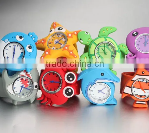 2016 Top Hot Cartoon Rabbit Silicone Snap Band Digital Watches for Children photo-4