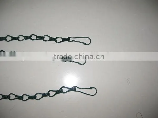 Black Steel Single Hook Link Chain for Hanging Basket photo-4