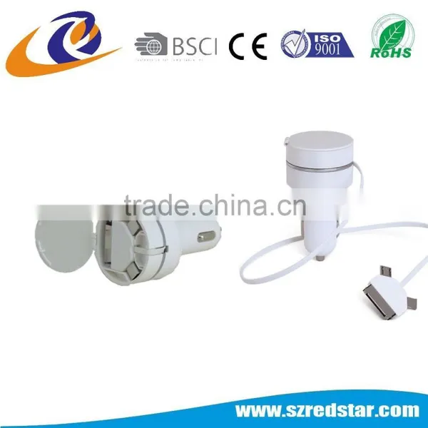 USB Adaptor Box Set 3 in 1 Charging Cable Car Charger photo-5