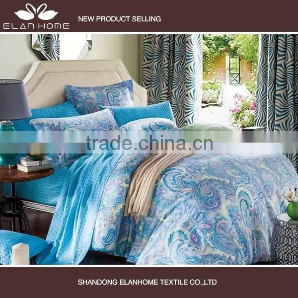 100% Cotton 128*68 40s*40s Pigment Printting Beautiful Bed Cover Set With Zipper photo-3