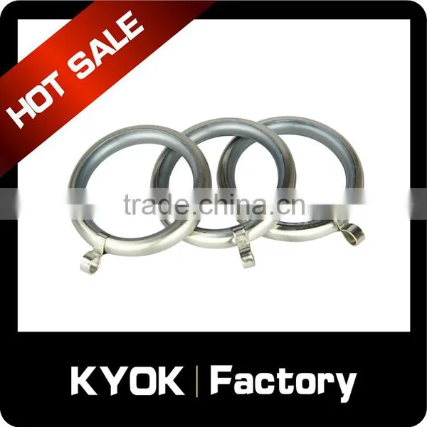 KYOK Premium Curtain Drape Rings With Clips Black Diameter Shower,French Style Bedroom Curtain Rings photo-6