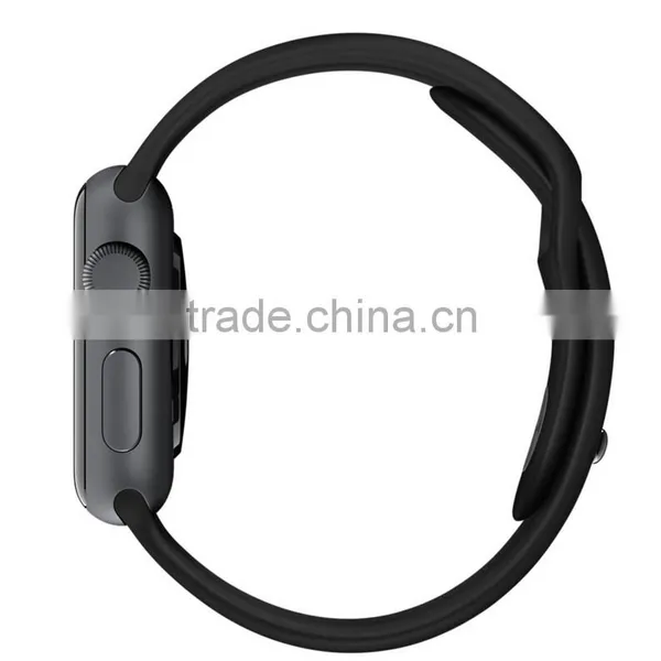 Black Silicon Watch Band for Apple Watch photo-2
