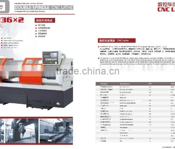 Twin Spindle CNC Lathe TCK6236X2 Double CNC Controller photo-3