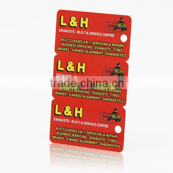 Colorful Printed 3up Barcode Key Tag Plastic photo-2